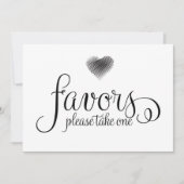 Favor Wedding Sign Einladung (Vorderseite)