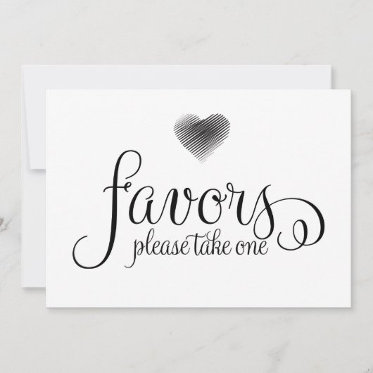 Favor Wedding Sign Einladung (Vorderseite)