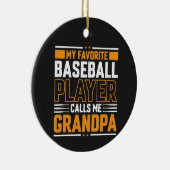 Favorit Baseball Spieler nennt mich Opa Keramik Ornament (Rechts)