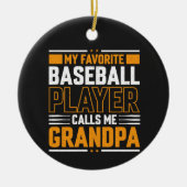 Favorit Baseball Spieler nennt mich Opa Keramik Ornament (Vorne)