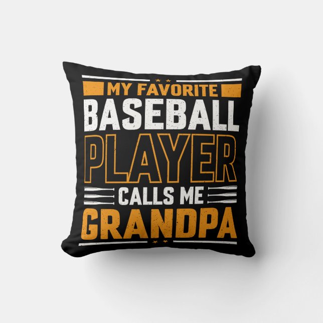 Favorit Baseball Spieler nennt mich Opa Kissen (Vorderseite)