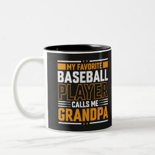 Favorit Baseball Spieler nennt mich Opa Zweifarbige Tasse