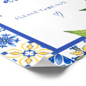 Favorit Blue Tiles Lemons Brautparty Sign Poster (Ecke)