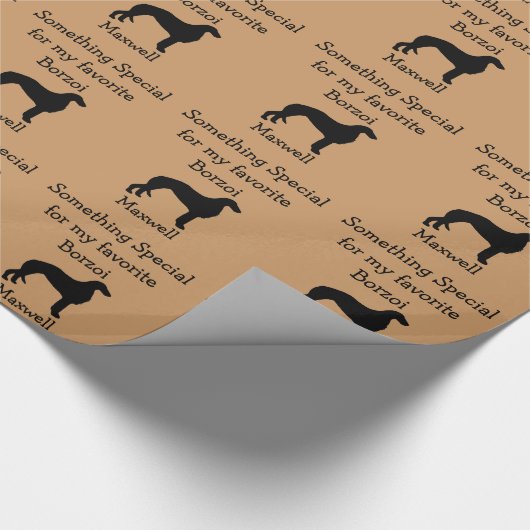 Favorit Borzoi Custom Wrapping Paper Geschenkpapier (Ecke)