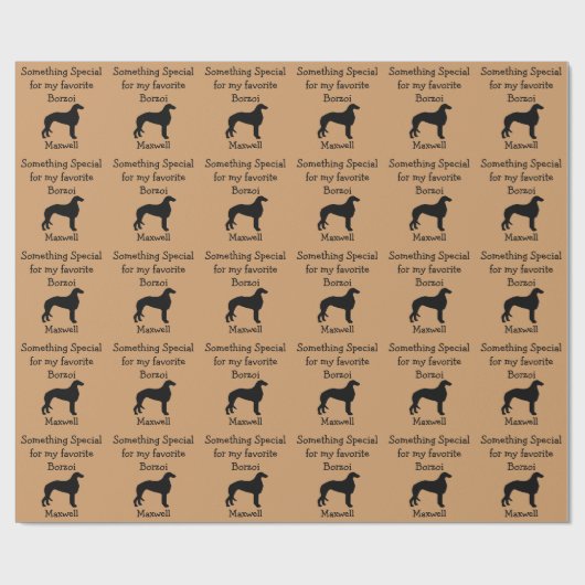 Favorit Borzoi Custom Wrapping Paper Geschenkpapier (Flach)