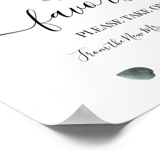 Favorit Duwer Wedding Greenery Eukalyptus Sign Poster (Ecke)