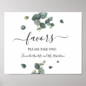 Favorit Duwer Wedding Greenery Eukalyptus Sign Poster (Vorne)