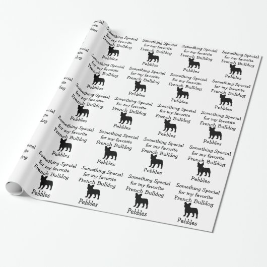 Favorit French Bulldog Custom Wrapping Paper Geschenkpapier (Ungerollt)