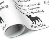 Favorit French Bulldog Custom Wrapping Paper Geschenkpapier (Rolleneckpunkt)