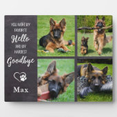 Favorit Hello Custom 4 Foto Collage Pet Memorial Fotoplatte (Vorderseite)