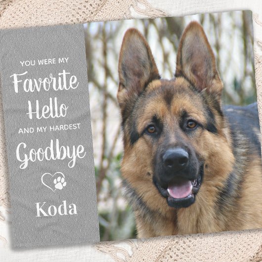 Favorit Hello Custom Foto Dog Loss Pet Memorial Fleecedecke