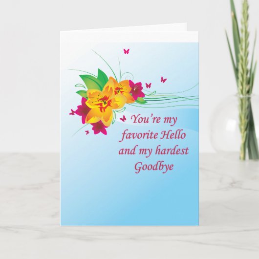 Favorit Hello Hardest Goodbye Karte (Vorderseite)
