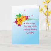 Favorit Hello Hardest Goodbye Karte (Gelbe Blume)