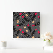 Favorit Lippenstift Quadratische Wanduhr (Zuhause)