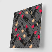 Favorit Lippenstift Quadratische Wanduhr (Winkel)