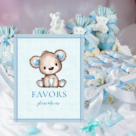 Favorit Table Niedlich Brown Bear Baby Shower Poster
