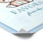 Favorit Table Niedlich Brown Bear Baby Shower Poster (Ecke)