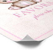 Favorit Table Niedlich Girl Bear Baby Shower Poste Poster (Ecke)