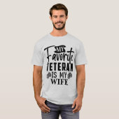 Favorit Veteran ist meine Ehefrau Proud Military H T-Shirt (Vorne ganz)