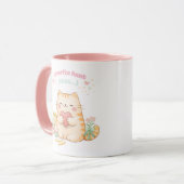 Favorite Aunt Shh Cute Kawaii Kitty Cat Sweet Pink Tasse (Vorderseite Links)