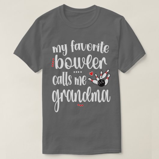 Favorite Bowler nennt mich Bowling Oma T-Shirt (Design vorne)