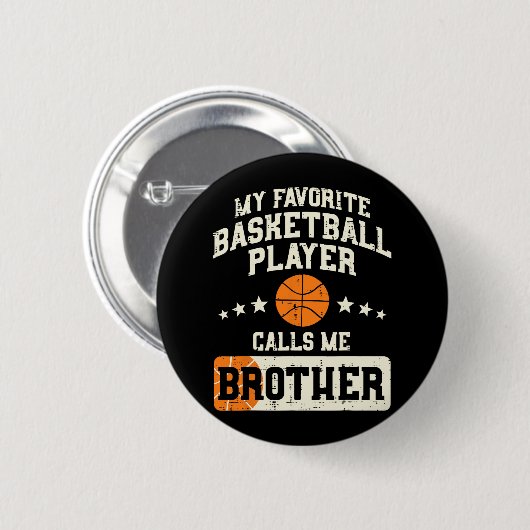 Favorite Bysketbyll Player Brother Family Byller B Button (Vorne & Hinten)
