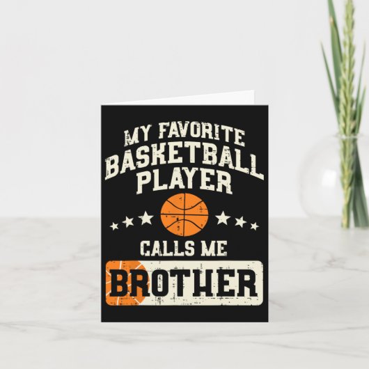 Favorite Bysketbyll Player Brother Family Byller B Karte (Vorderseite)