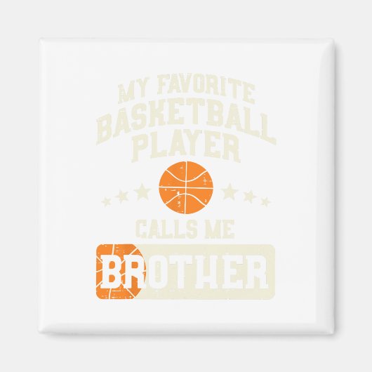 Favorite Bysketbyll Player Brother Family Byller B Magnet (Vorne)