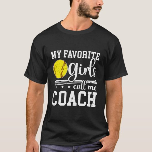 Favorite Call Me Softball Coach Softball Coaching T-Shirt (Vorderseite)
