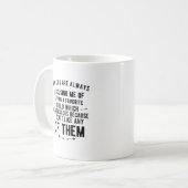 Favorite child accusing funny gifts for parents fa kaffeetasse (Vorderseite Links)