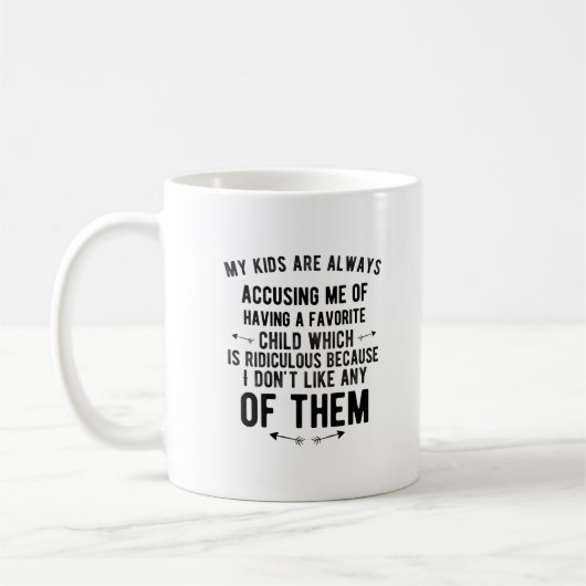 Favorite child accusing funny gifts for parents fa kaffeetasse (Links)