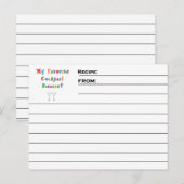 "Favorite Cocktail" Rezeptionskarten Postkarte (Vorne/Hinten)