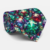 Favorite Colors Jewel Tone Gemstone Pattern Krawatte (Gerollt)