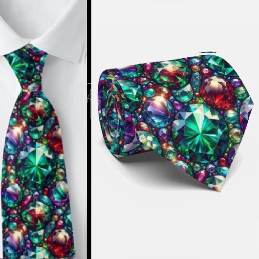 Favorite Colors Jewel Tone Gemstone Pattern Krawatte