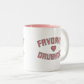 Favorite Daughter Family Wiedersehen Funny Gifts Zweifarbige Tasse (VorderseiteRechts)
