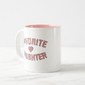 Favorite Daughter Family Wiedersehen Funny Gifts Zweifarbige Tasse (Vorderseite Links)