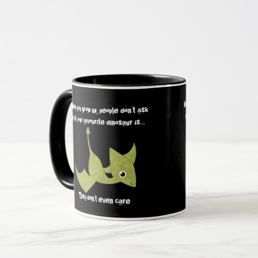 Favorite Dinosaur Pterodactyl Funny Quote Tasse (Vorderseite Links)