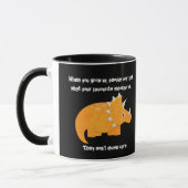 Favorite Dinosaur Triceratops Funny Zitat Tasse (Links)