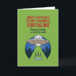 Favorite Earthling Alien UFO Pun Funny Birthday Karte<br><div class="desc">Die lustige und niedliche Geburtstag-Karte für diejenigen,  die Liebe Pistons und Spaß. Der perfekte Weg,  um Ihren Freunden und der Familie einen guten Geburtstag zu wünschen. Besuchen Sie unseren Shop für mehr Geburtstagskarten Sammlung. Sie finden etwas cooles,  Humorvolles und manchmal sarkastisches Geburtstagskarten für Ihren besonderen Menschen.</div>