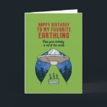 Favorite Earthling Alien UFO Pun Funny Birthday Karte<br><div class="desc">Die lustige und niedliche Geburtstag-Karte für diejenigen,  die Liebe Pistons und Spaß. Der perfekte Weg,  um Ihren Freunden und der Familie einen guten Geburtstag zu wünschen. Besuchen Sie unseren Shop für mehr Geburtstagskarten Sammlung. Sie finden etwas cooles,  Humorvolles und manchmal sarkastisches Geburtstagskarten für Ihren besonderen Menschen.</div>