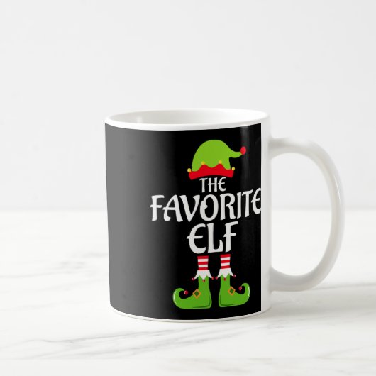 Favorite Elf Matching Family Group Weihnachts-Part Kaffeetasse (Rechts)