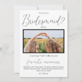 Favorite Erinnerungen Bridesmaid Vorschlag Foto Einladung (Vorderseite)