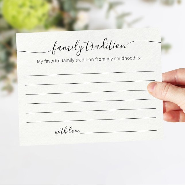 Favorite Family Tradition Card Baby Dusche Party (Von Creator hochgeladen)