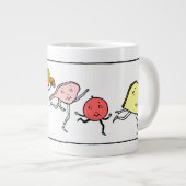 Favorite Foods Vintag Art Jumbo-Tasse (Vorderseite Rechts)