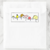 Favorite Foods Vintag Kitchart Rechteckiger Aufkleber (Tasche)