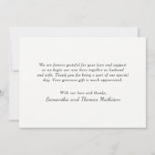 Favorite Foto Wedding Vielen Dank Dankeskarte (Rückseite)