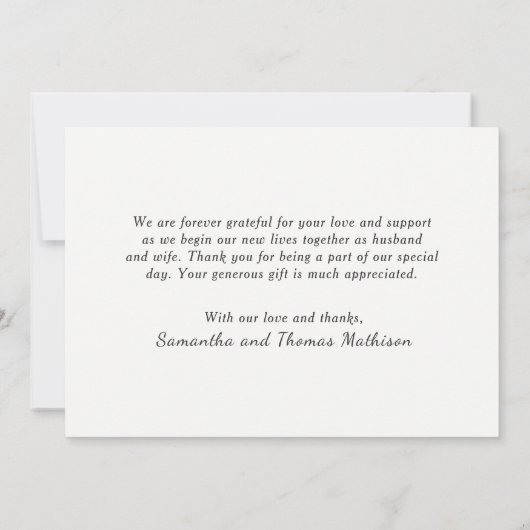 Favorite Foto Wedding Vielen Dank Dankeskarte (Rückseite)