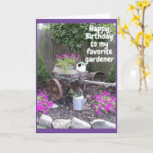 *FAVORITE GARDENER'S* BIRTHDAY WISH KARTE (Gelbe Blume)