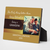 Favorite Gift! Retired Grandpa Photo Plaque Fotoplatte (Seite)