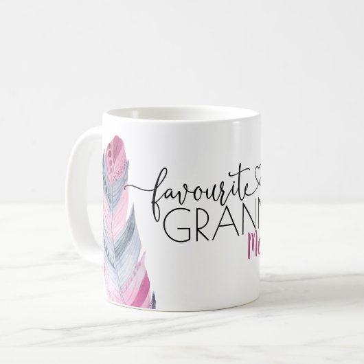 Favorite Granny Tasse Boho Watercolor (Vorderseite Links)